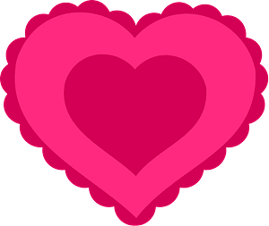 Pink lace heart