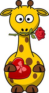 Valentine's Day Giraffe