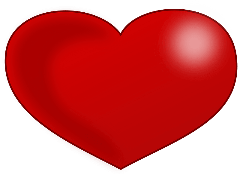 Red Glossy Valentine heart