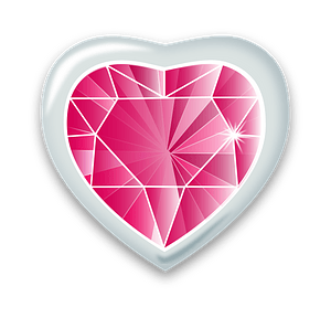 Valentines day - pink ruby framed in silver