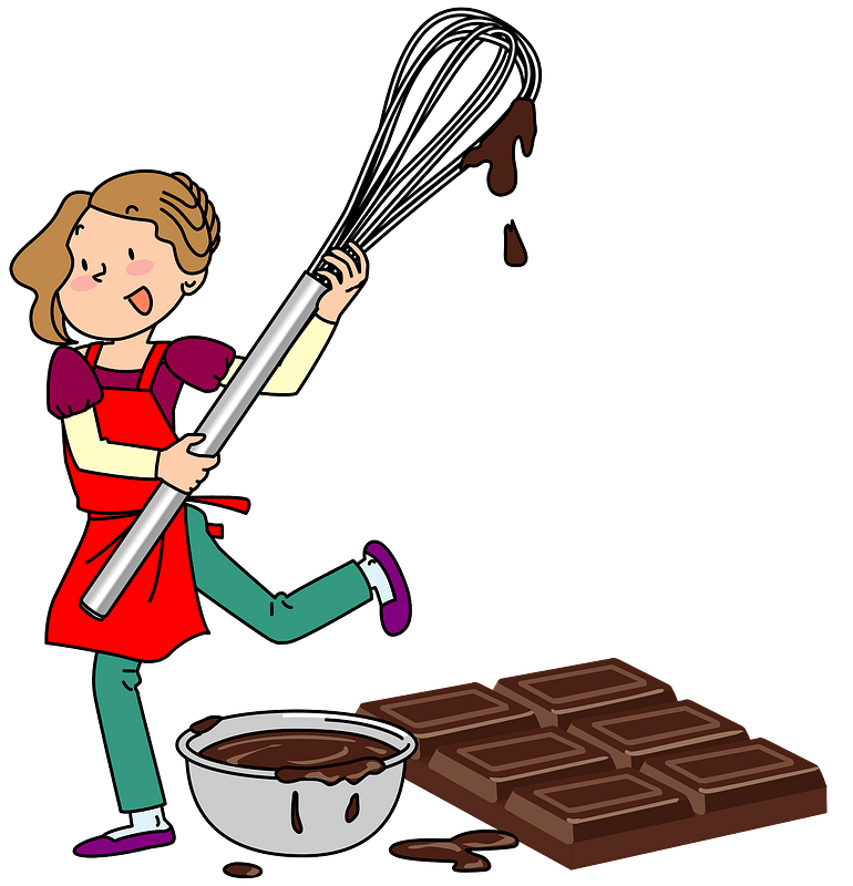 Woman making Valentine's Day chocolate