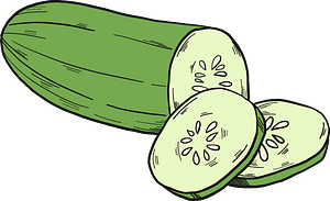 Cut cucumber