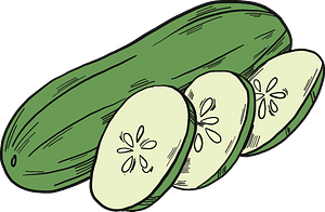 Cut cucumber