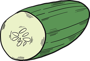 Half cucumber