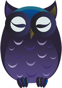 Purple Sleeping Owl