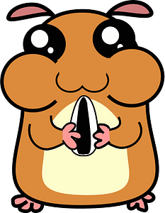 Cute hamster with seed