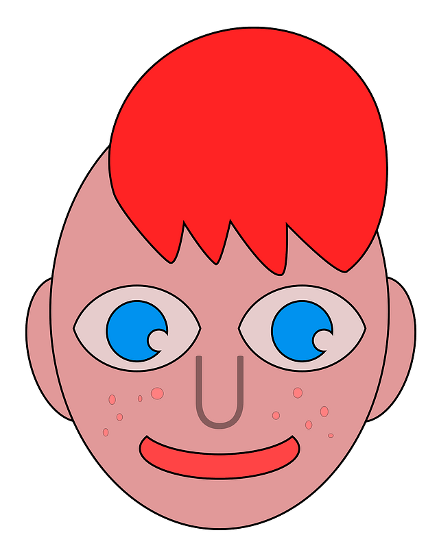 Redhead blue punk