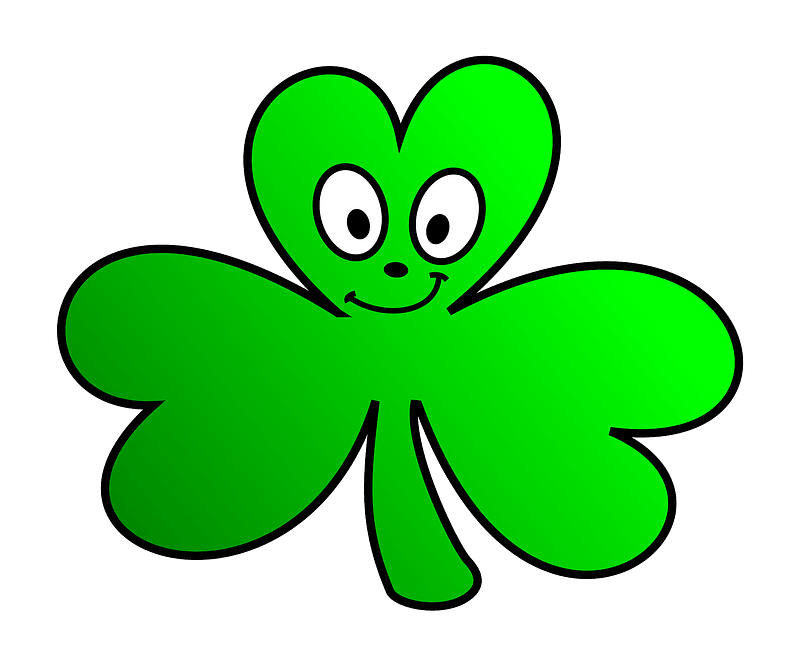 Shamrock with face