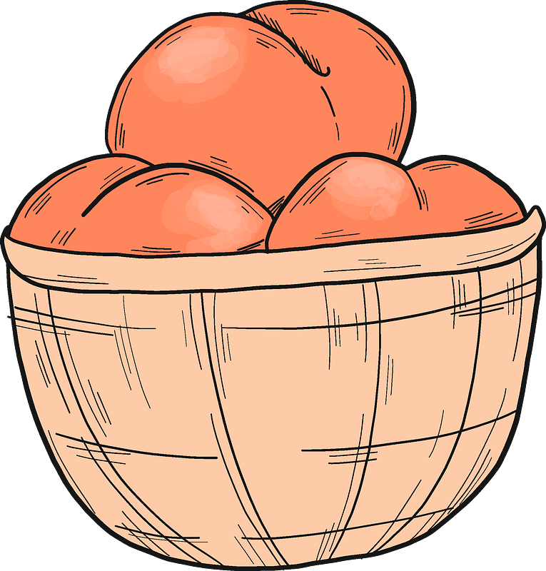 Peaches in a bowl
