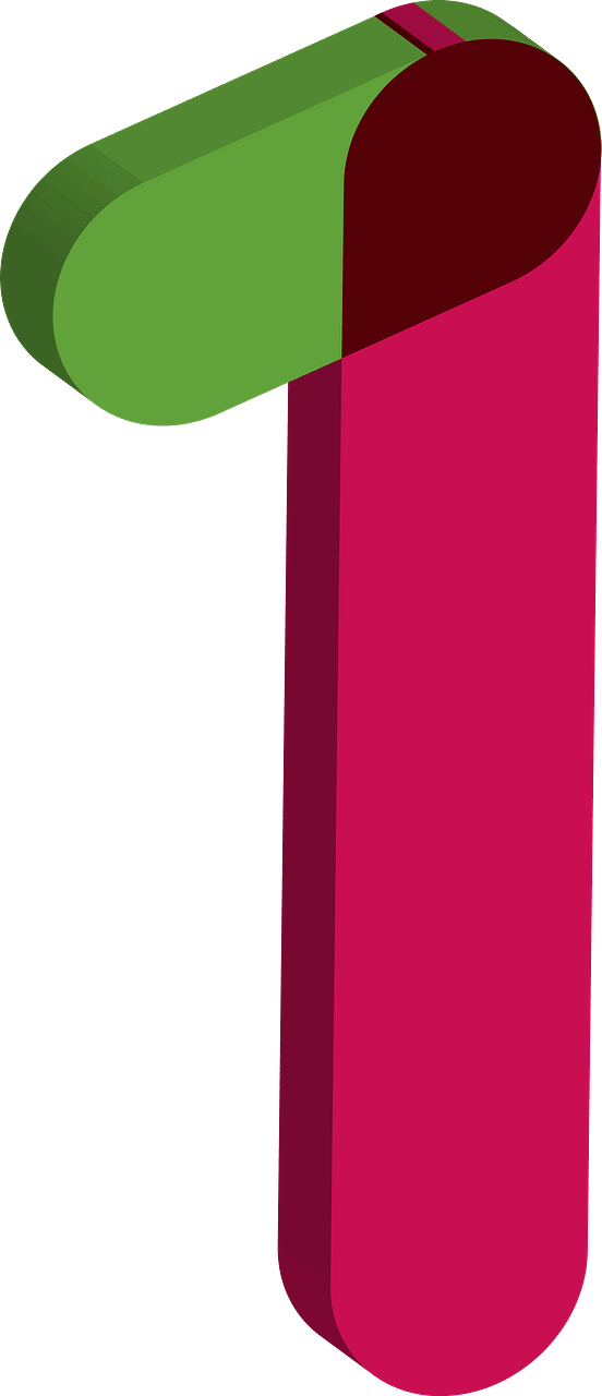 Stylized number 1