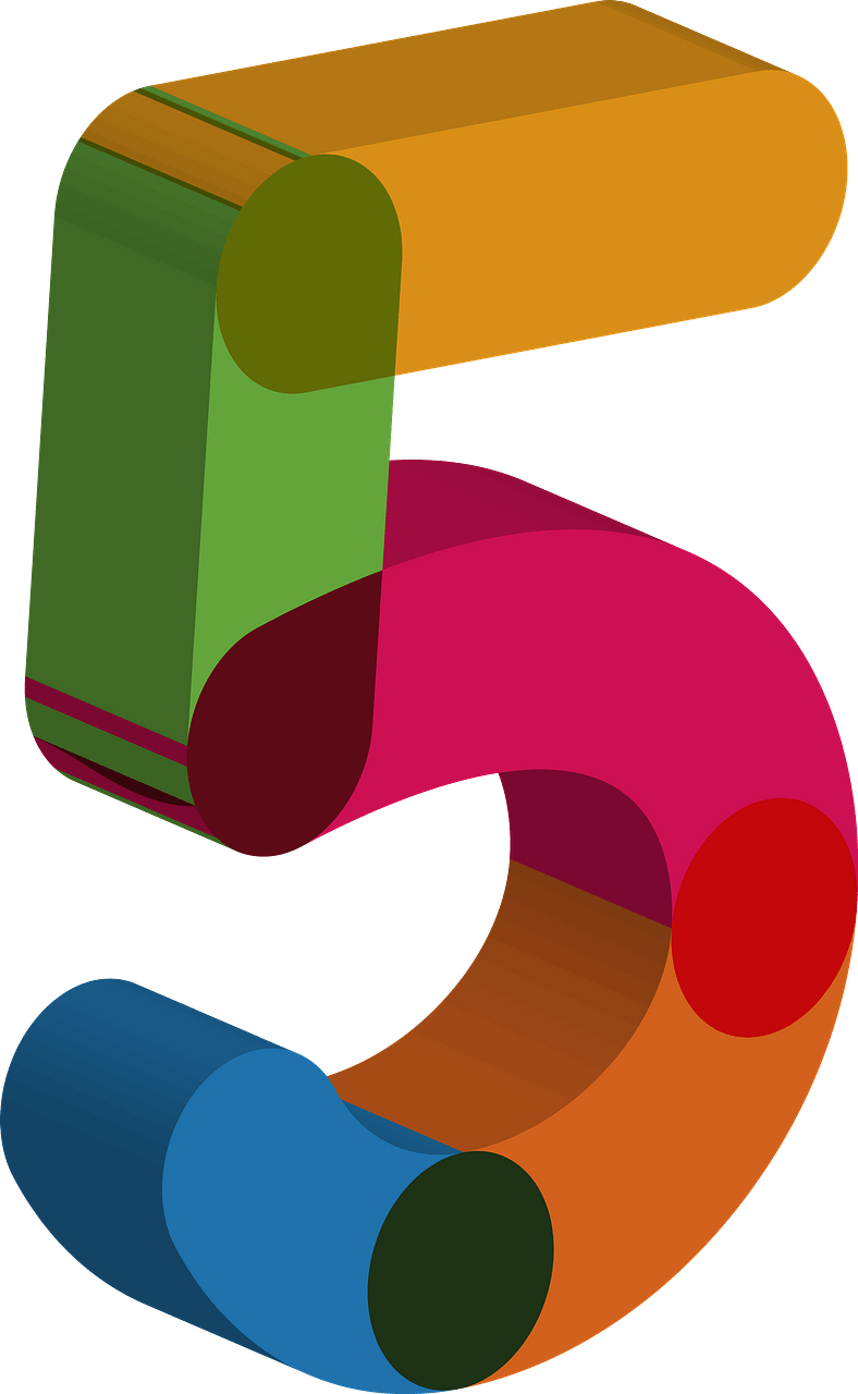 Stylized number 5