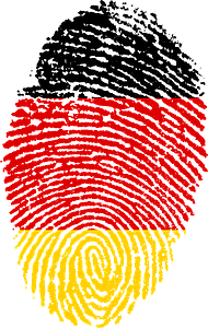 Fingerprint with German flag