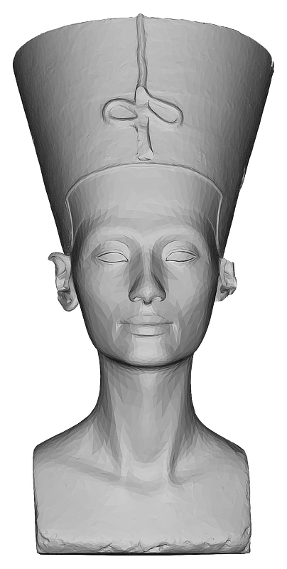 Low poly 3 d nefertiti bust
