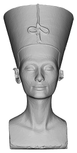 Low poly 3 d nefertiti bust