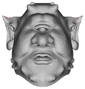 Low poly ogre head