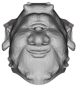 Low poly ogre head