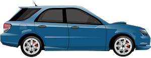 Blue Subaru Impreza WRX Wagon