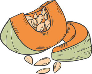 Cut pumpkin