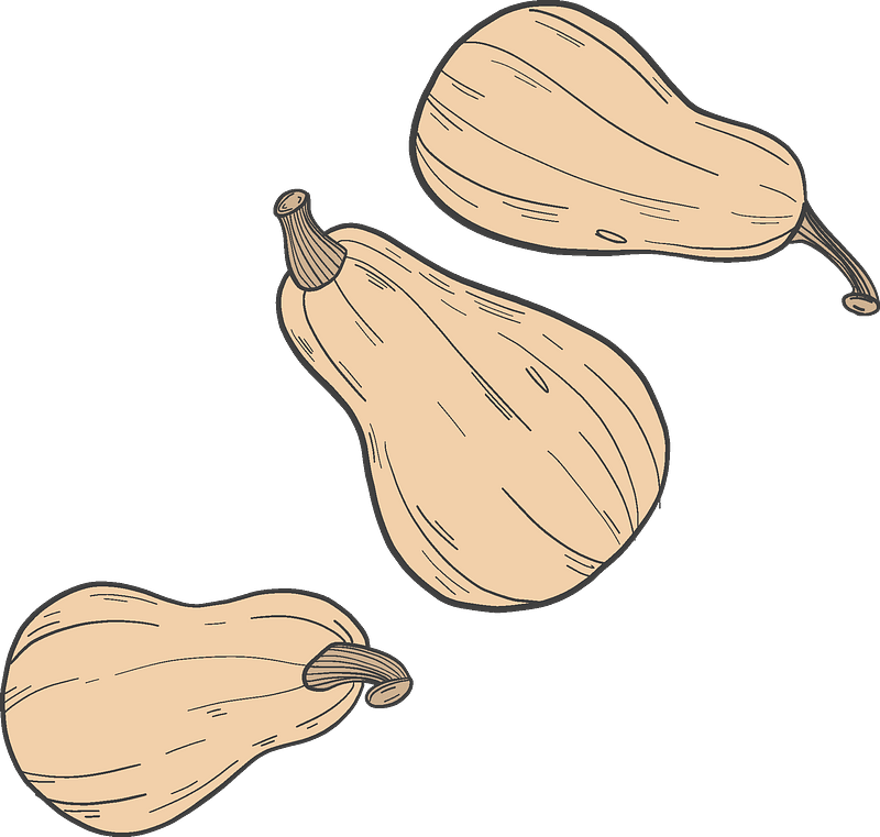 Three pumpkins