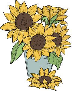 Bouquet of sunflowers