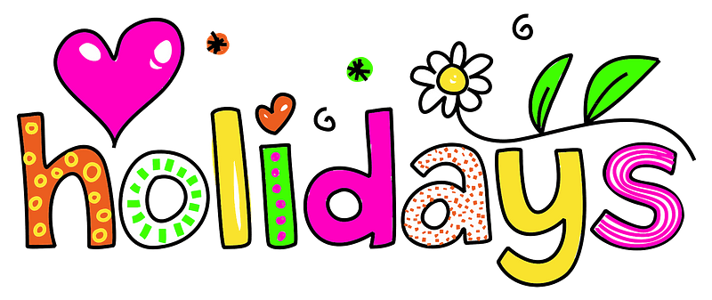 Holidays typography
