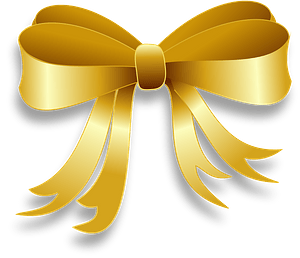 Gold Ribbon Bow