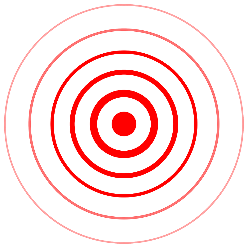 Epicenter map symbol / sign