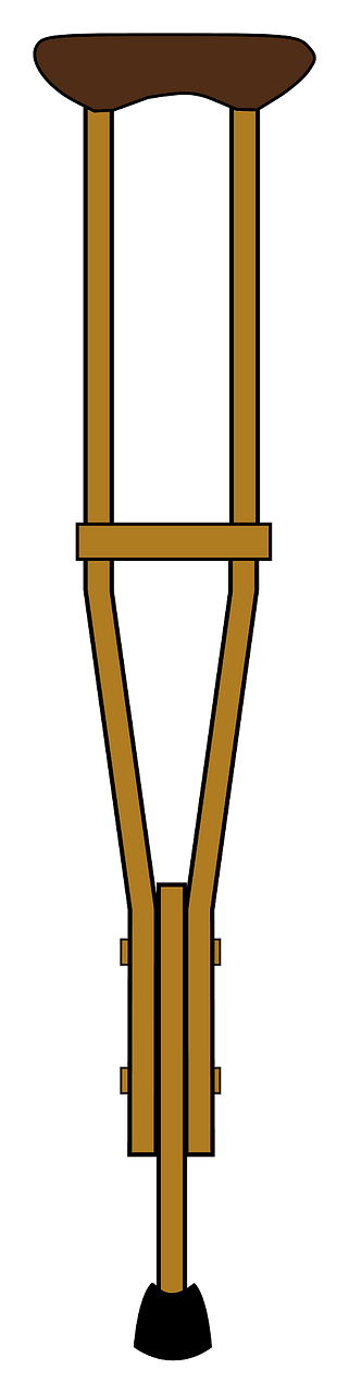 Wooden crutch