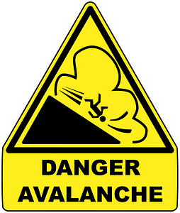 Avalanche warning sign