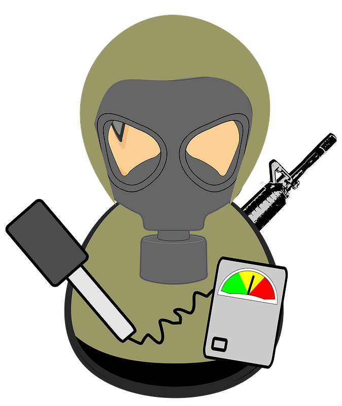 First responder - hazmat military worker