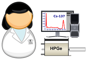 Spectrometrist in lab