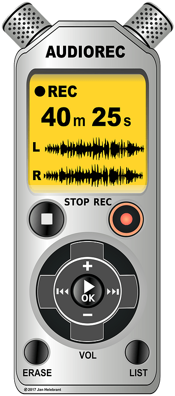 Voice / audio recorder / dictaphone