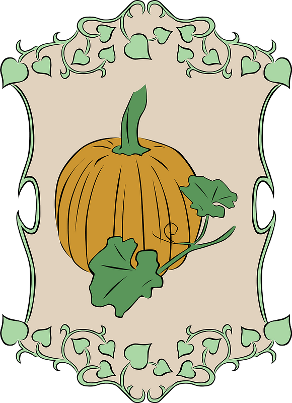 Garden sign pumpkin