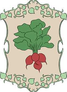 Garden sign radish