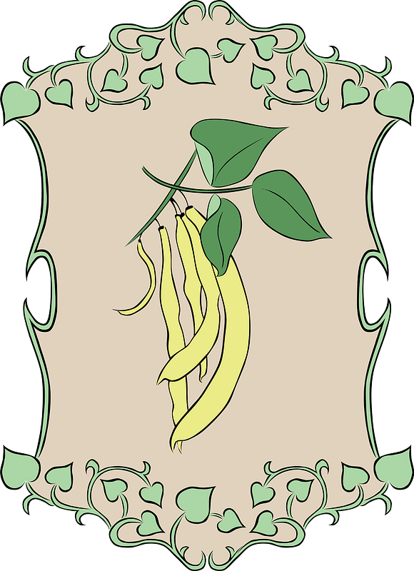Garden sign yellow string beans