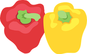 Red and Yellow Bell Peppers