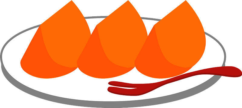 Persimmon Slices on a Plate