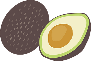 Avocado Half with Seed