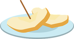 Pear Slices on a Plate