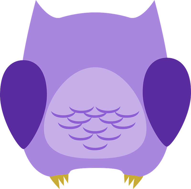 Purple owl back