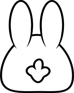 Cartoon bunny back