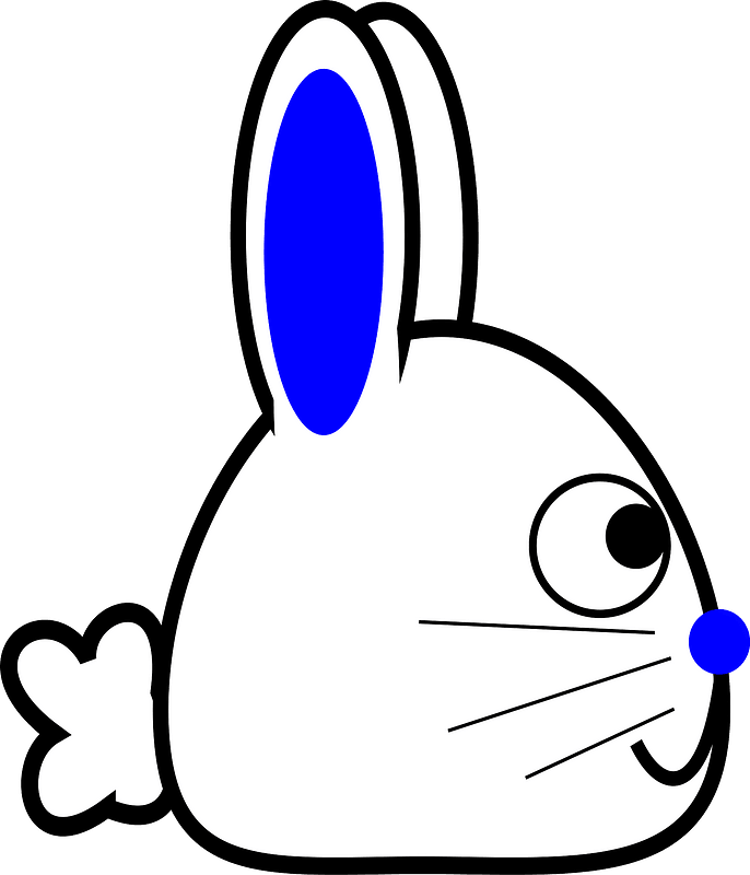 Cartoon bunny side