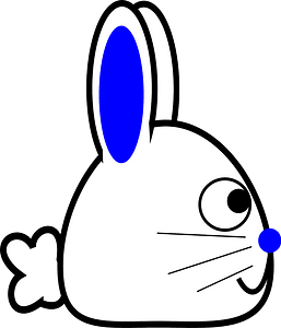 Cartoon bunny side
