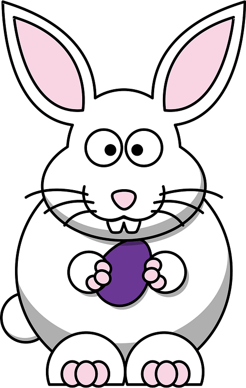 Cartoon bunny with egg