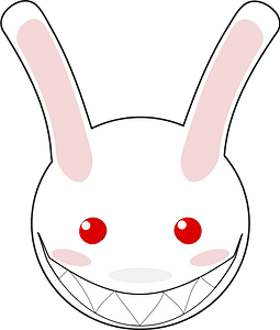 Creepy rabbit face