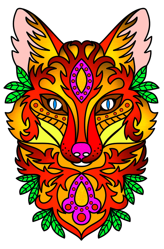 Ornamental fox face