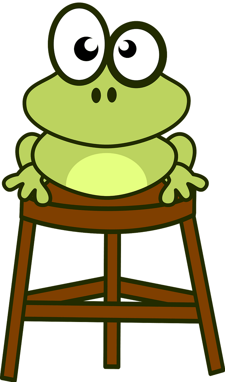 Frog on stool