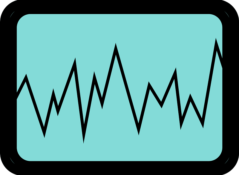 Board with cardiogram