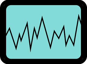 Board with cardiogram