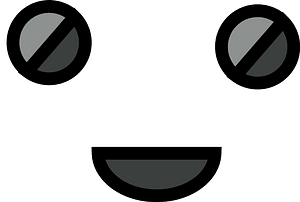 Smiling robot face